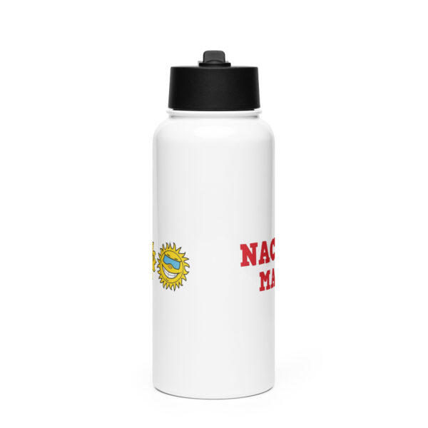 Stainless steel Logo water bottle with a straw lid - Image 3