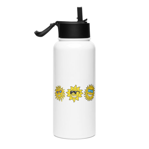 Stainless steel Logo water bottle with a straw lid - Image 5
