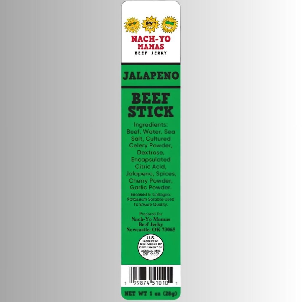 Nach-Yo Mamas Jalapeño Beef Stick package