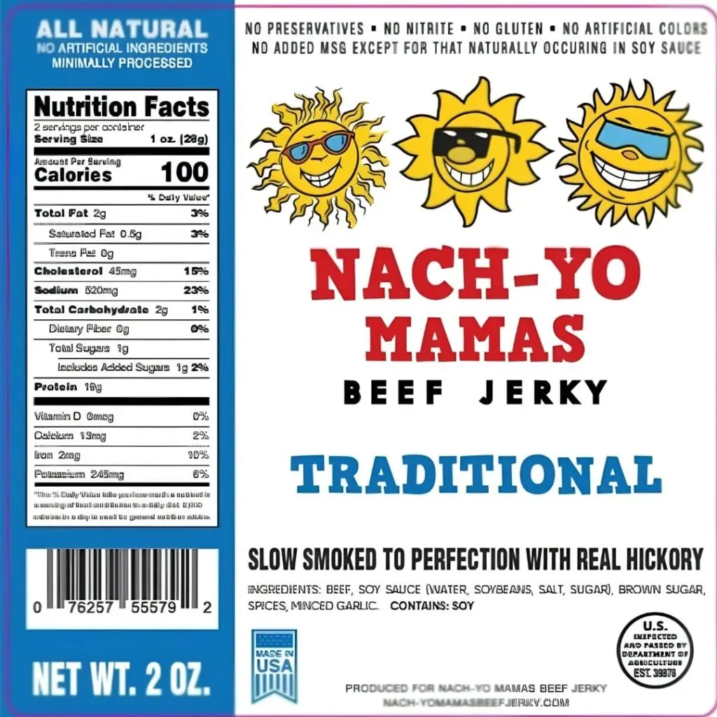 Nach-Yo Mamas Traditional Beef Jerky package